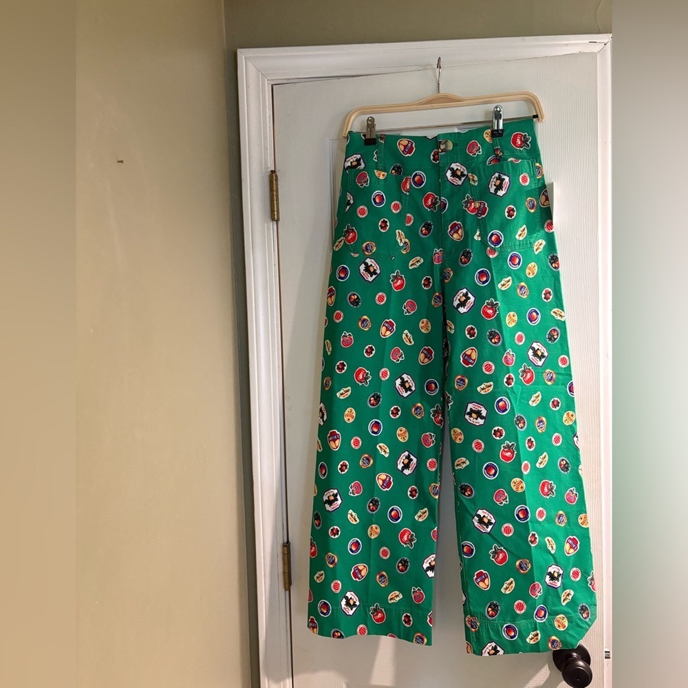 Anthropologie The Colette Cropped Wide-Leg Pants Maeve: Magic Fabric Edition 27 - Picture 4 of 6